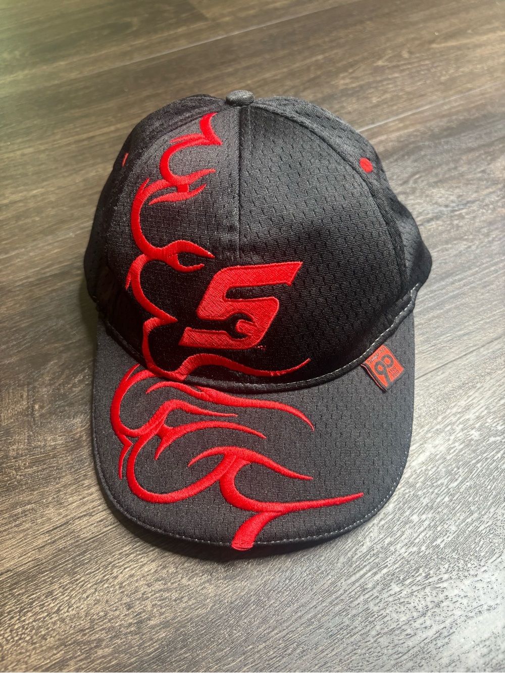 90 Year Anniversary Snap On Hat Cap Strap Back Adjustable Black K Products Flame